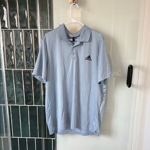 Adidas Blue Polo Shirt Classic Short-Sleeve